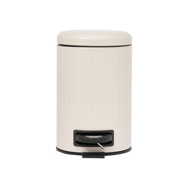 PIFCO RIBBED 3L BEIGE Bathroom Bin