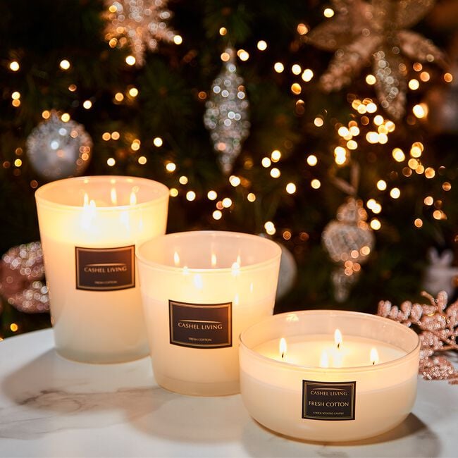 Cashel Living Fresh Cotton 4 Wick Candle