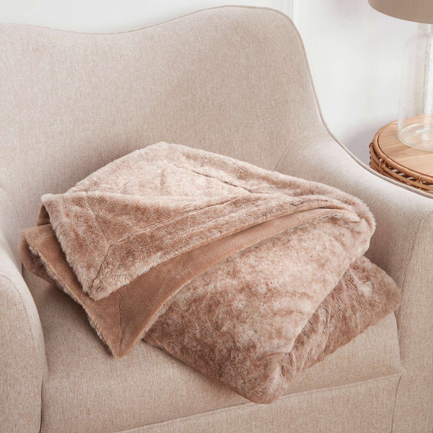 Nicole Day Beatrix Natural Throw 130cm x 170cm Home Store + More