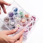 Plastic Container Oraginser With 12 Storage Jars