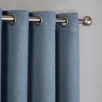 BLACKOUT & THERMAL BOUCLE NAVY 66x54 Curtain