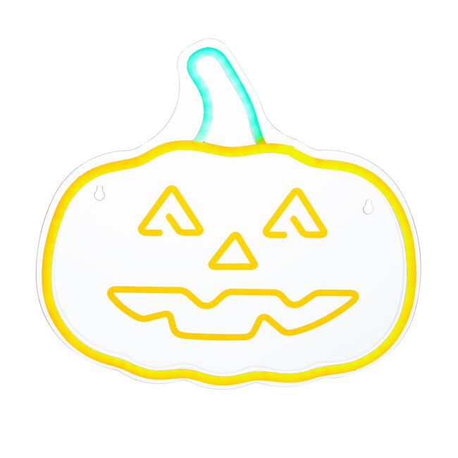 Wall Hanging Neon Pumpkin Light