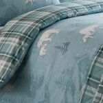 SINGLE DUVET COVER Brushed Cotton Plaid Polar Bears