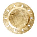 Christmas Tree Luxe Gold Charger Plate