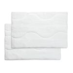 Tencel Quilted Pillowcase Protector Pair - White 
