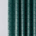 CATHERINE LANSFIELD ART DECO PEARL TEAL 66X72 Curtains