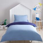 JUNIOR DUVET COVER Luxury Percale Air Force Blue/Navy