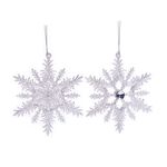 Silver Snowflake Tree Ornament 12cm