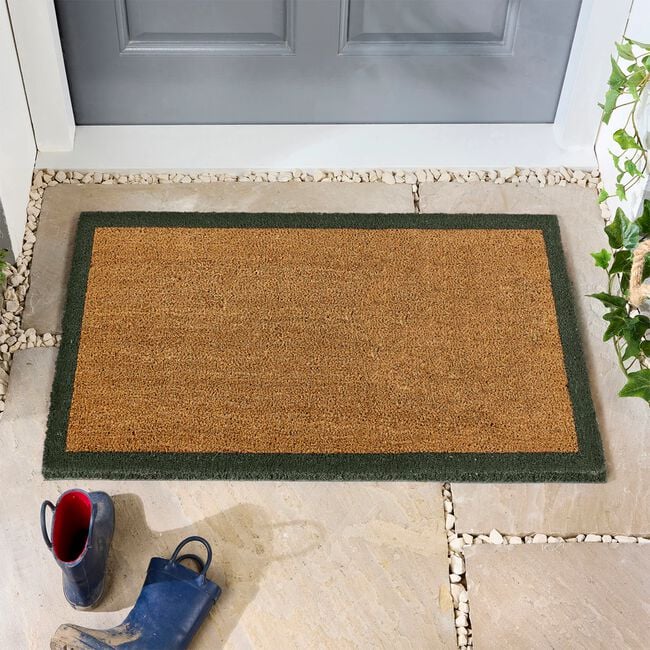 My Mat Border Green Coir Door Mat 45cm x 75cm
