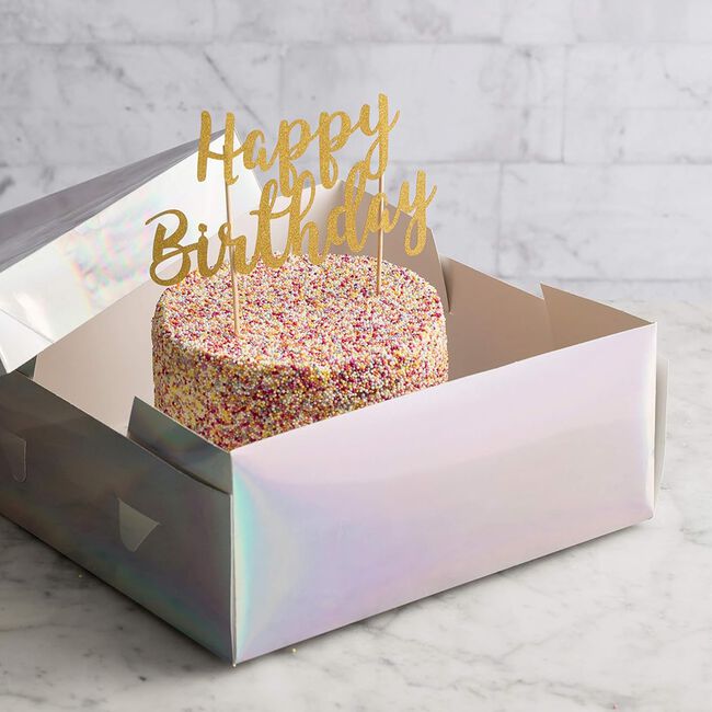 Mason Cash Gold Happy Birthday Cake Topper