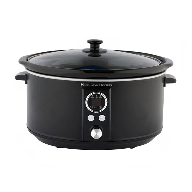 Hamilton Beach 6.5L Digital Black Slow Cooker 