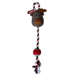Christmas Reindeer Rope & Plush Dog Toy