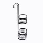 CAUSEWAY BAY TWO TIER OVAL Black Hanging Shower Caddy