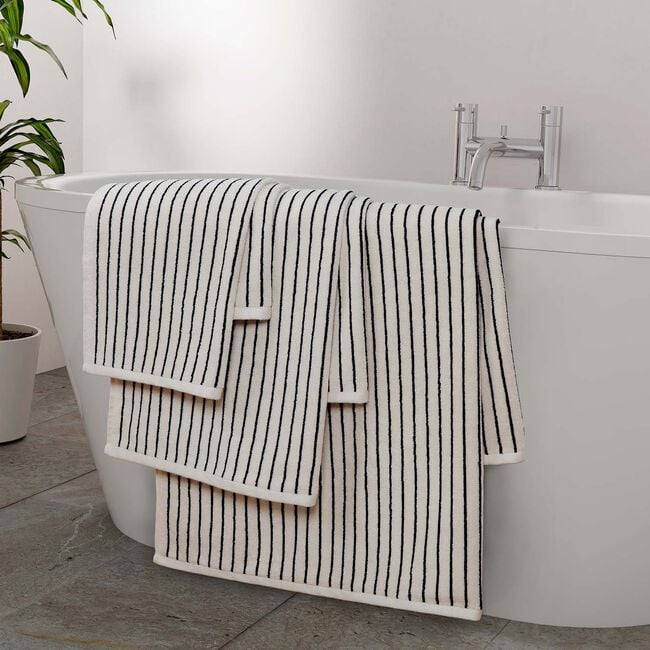 480GSM TURKISH YARN DYED BLACK Hand Towel