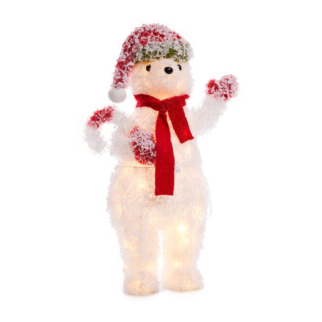 70cm Light Up Snowy Polar Bear