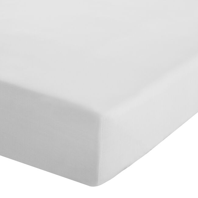 DOUBLE FITTED SHEET Luxury Percale White