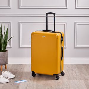 LARGE LIGHTWEIGHT HARDSHELL LUGGAGE - OCHRE