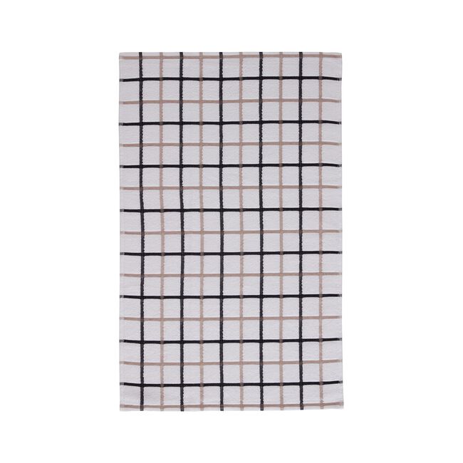 Multi Check Tea Towel - Black