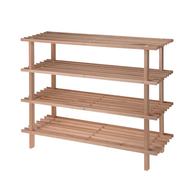 Shoe Rack 4 Layer Fir Wood 
