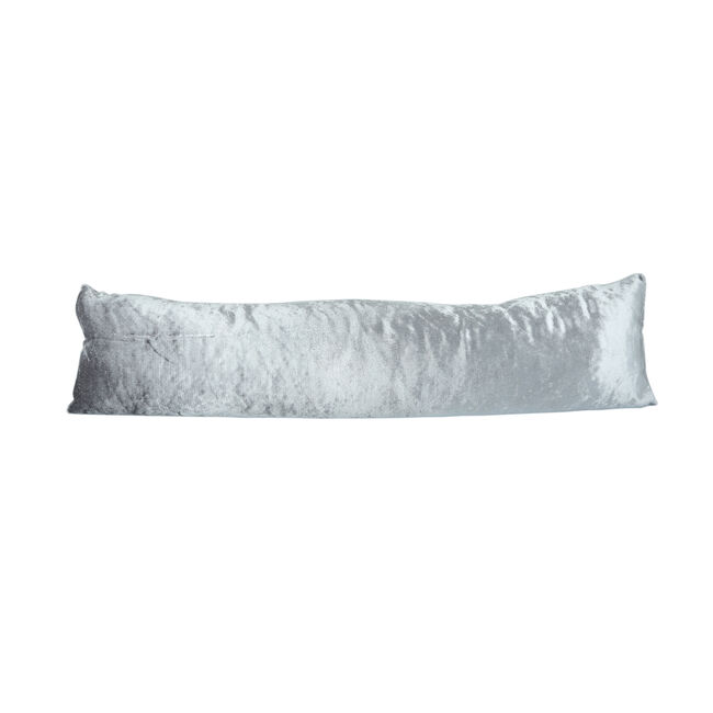 Velvet Crush Draught Excluder Silver 22 x 90cm