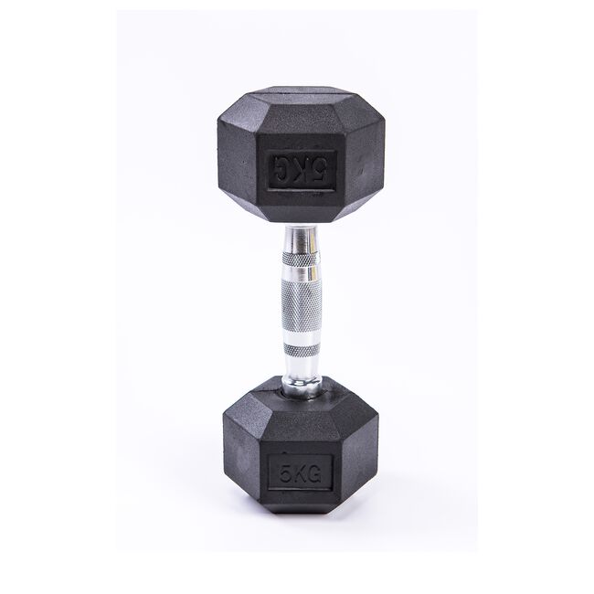 Body Go Rubber Hex Dumbbell 5kg