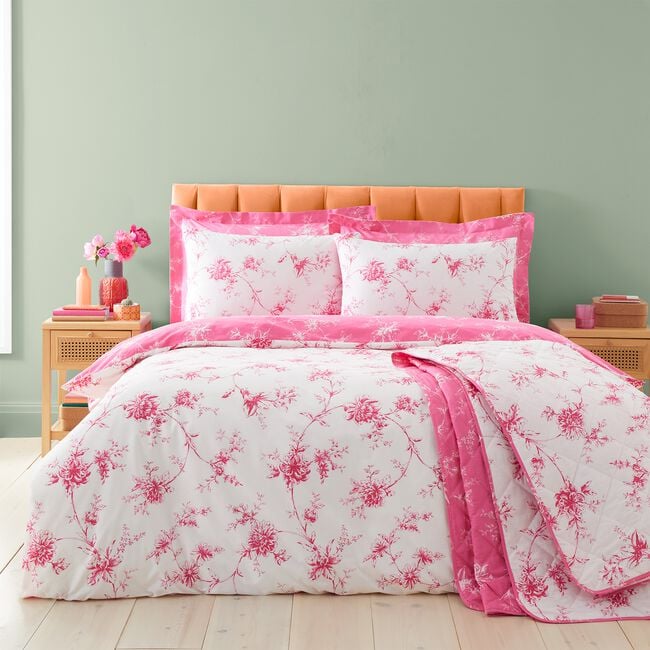 Rosa Bedspread 200cm x 220cm - Pink