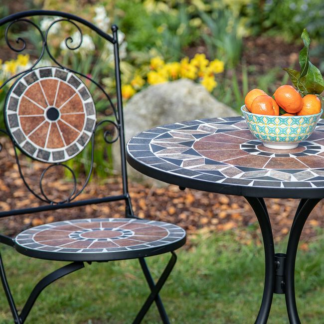 Diamond Mosaic Bistro Set 3 Piece