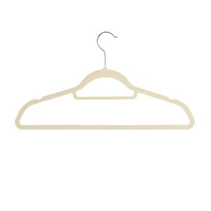 Skinny Velvet Hangers 10 Pack Cream