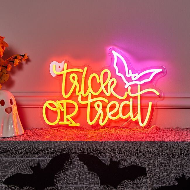 Trick or Treat Halloween Neon Light