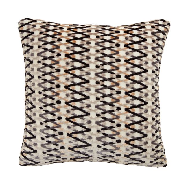 Links Cut Velvet Cushion 45cm x 45cm - Natural