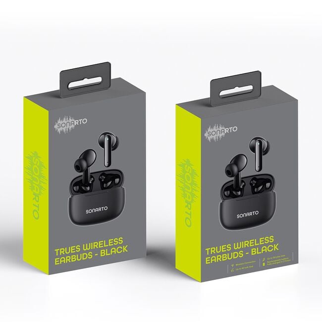 SONARTO TRUE WIRELESS EARBUDS - BLACK