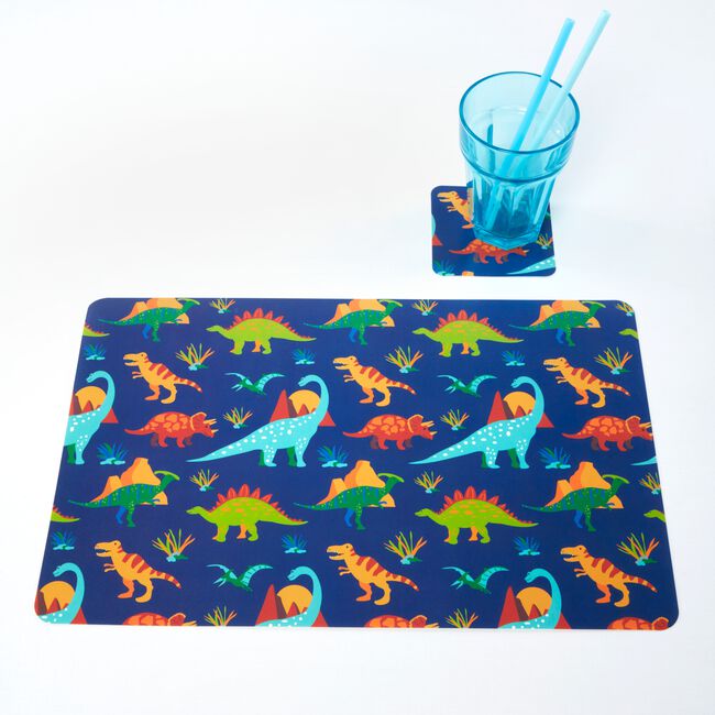 Dino Land 6 Pack Placemats & Coasters