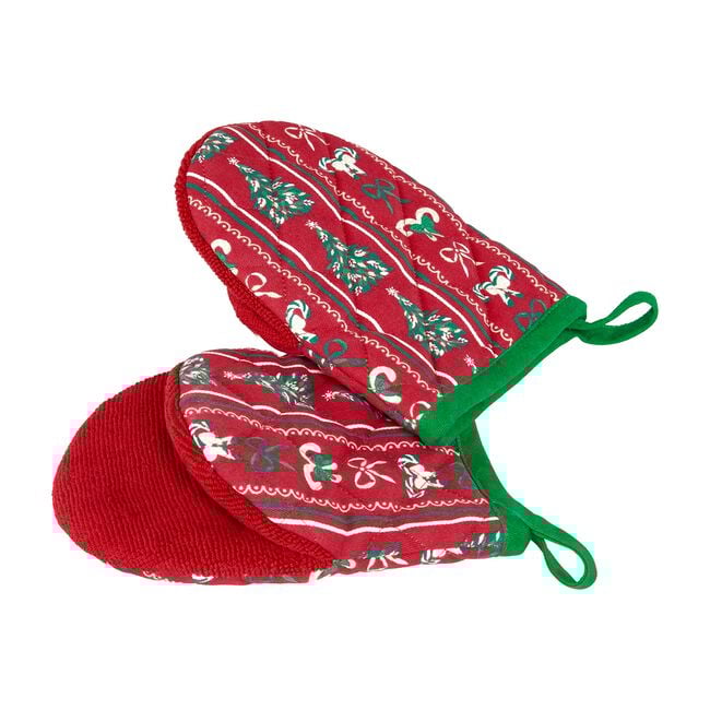 Festive Wrapping Microwave Mitts