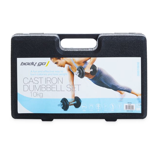 Body Go Cast Iron Dumbbell Set 10kg