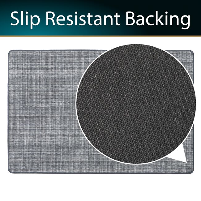 JVL Elegance Grey Door Mat 50cm x 75cm