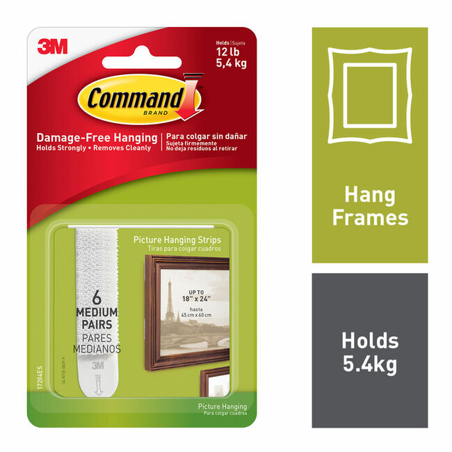 Command 6 Pack Medium Picture Hanging Strips