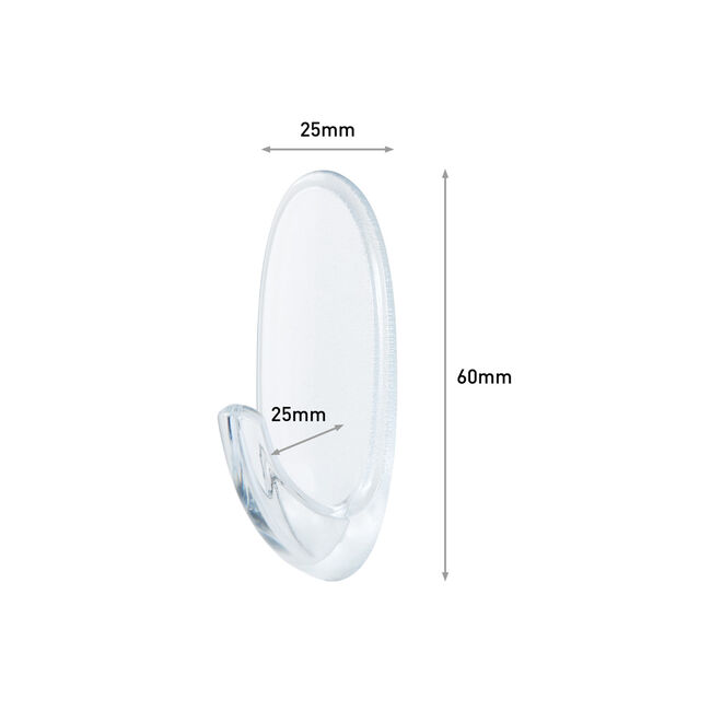 Command 2 Pack Clear Medium Plastic Hooks