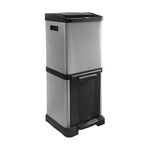 34L Stacked Double Recycling Kitchen Bin