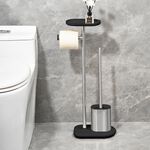 Nordhaus Black Toilet Roll and Brush Holder