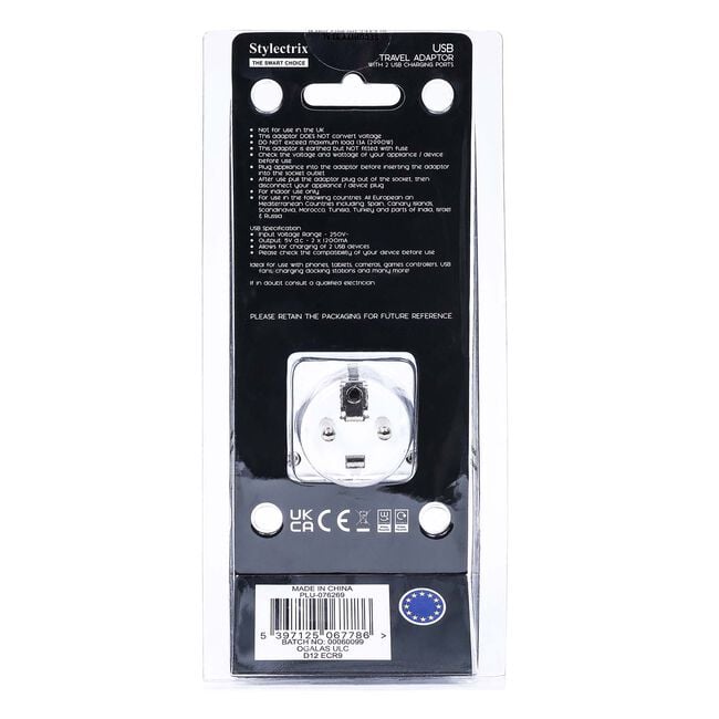 Stylectrix USB & Type-C Travel Adaptor