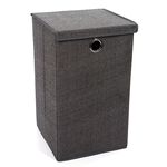 Tweed Dark Grey Foldable Laundry Hamper