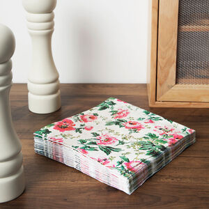 Winter Floral Napkins 20 Pack