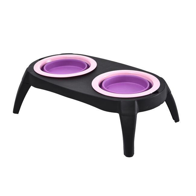 Double Diner Pet Bowl with Stand