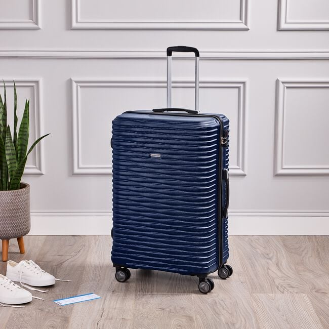 LARGE Lightweight Hardshell Luggage - Navy Blue