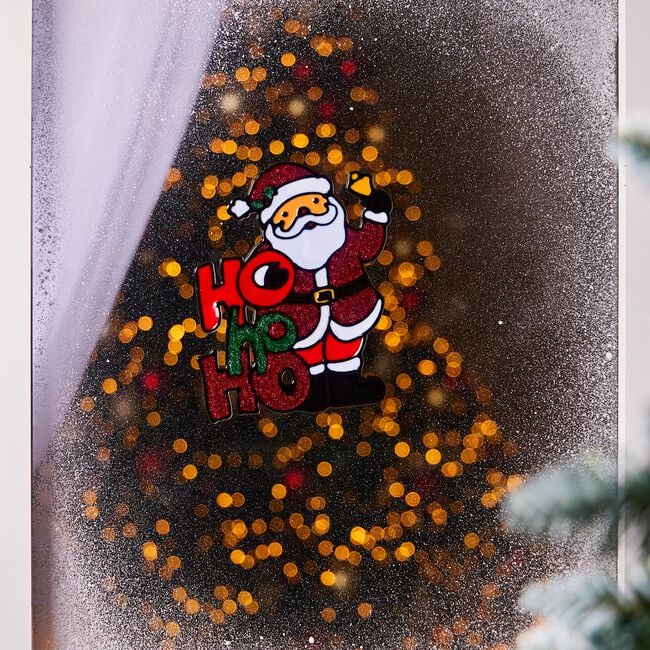 HoHo Santa Glitter Christmas Window Sticker