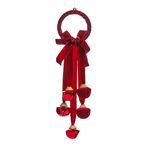 Red Velvet Bells Hanging Tree Decoration