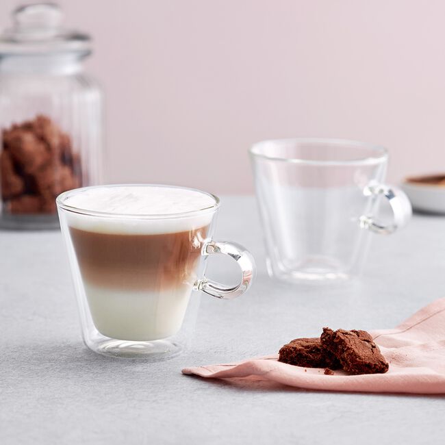 Judge 2 Double Wall 325ml V-Shape Glass Coffee Cup