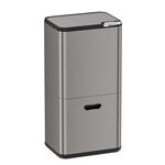 NORDHAUS 60L DOUBLE STACKED PLATINUM Grey Recycling Bin