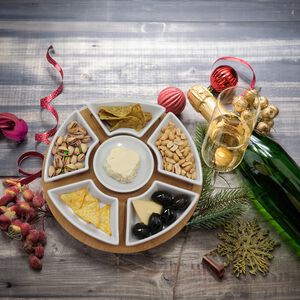 The Jolly Sleigh Dip Tray with Lazy Susan