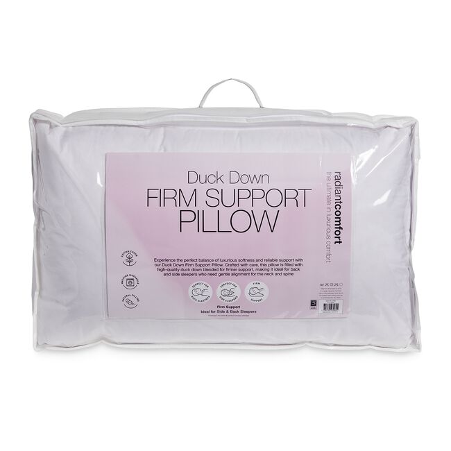 Radiant Comfort Firm Support Duck Down Pillow